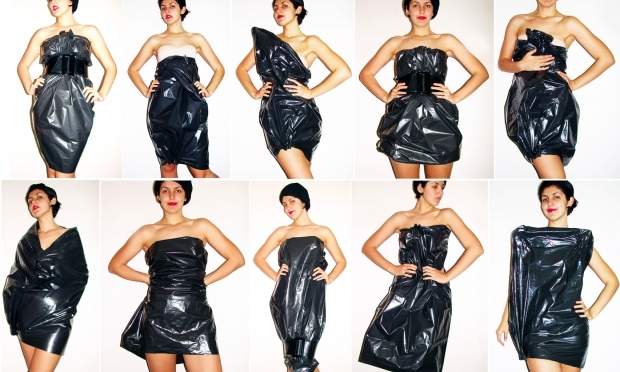 Plastic bag dress!