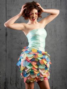 colourful plastic dress