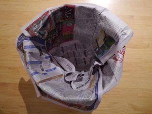 newspaper garbage bag