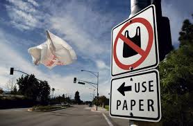 NO plastic bags USE PAPER