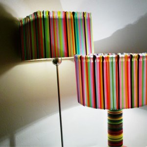strawrt lamp made from straws