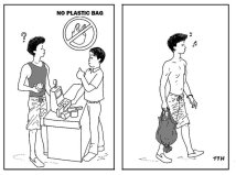 rather go naked than use a plastic bag